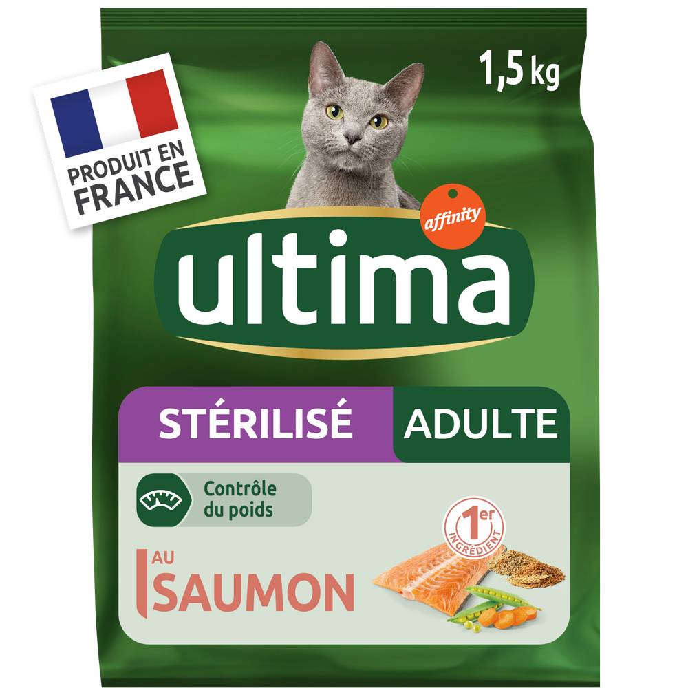 Ultima - Croquettes pour chats adulte stérilisés au saumon