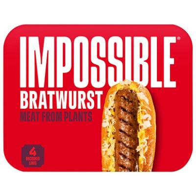 Impossible Uncooked Bratwurst Sausage Links Made From Plants (4ct)