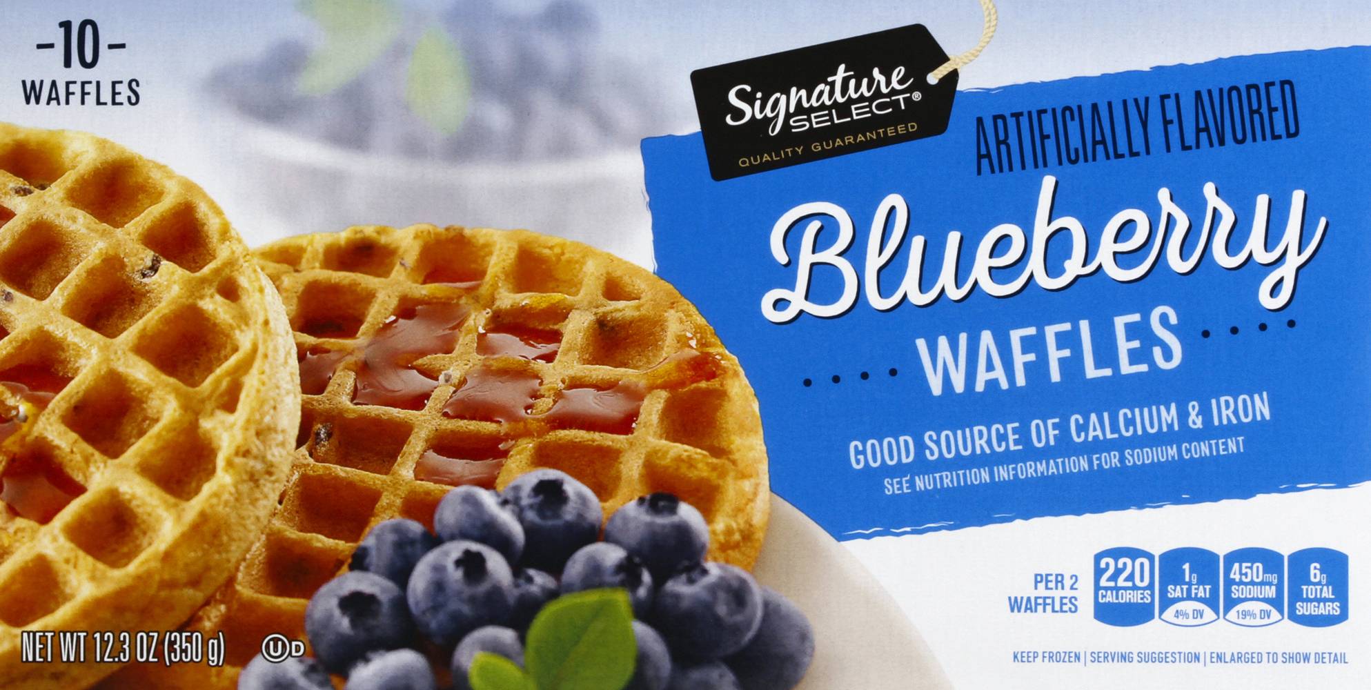 Signature Select Blueberry Waffles (12.3 oz, 10 ct)