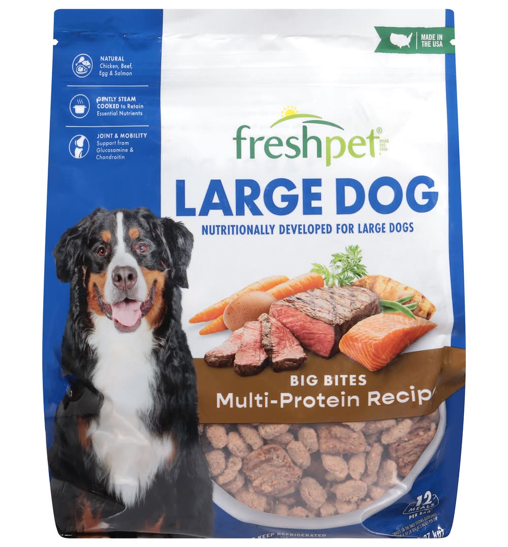Freshpet Big Bites Multi-Protein Recipe Dog Food, Large Breed Adult (5 lbs, 12 ct)