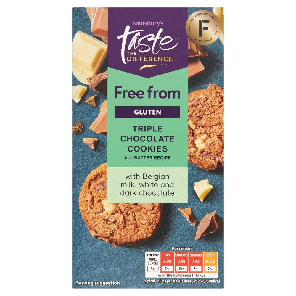 Taste the Difference Free From Triple Chocolate Cookies 150g