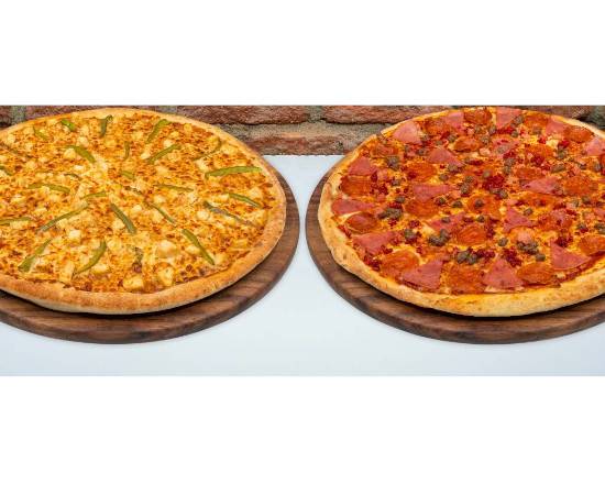 ✌️ 2 Pizzas familiares de especialidad