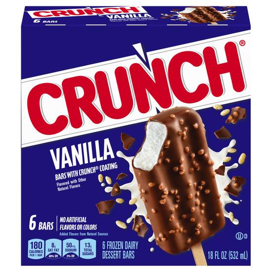 Nestlé Crunch Vanilla Frozen Dairy Dessert Bars (6 ct)