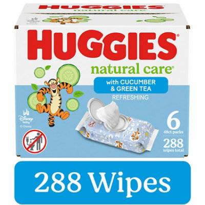 Huggies Natural Care Refreshing Scented Baby Wipes 10 Flip-Top Packs - 288 Count