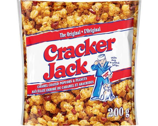 Cracker Jack · Cracker Jack Maïs éclaté enrobé de caramel et d'arachides L'original (200g) - Original caramel coated popcorn & peanuts (200 g)
