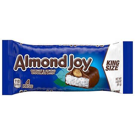 ALMOND JOY King Size Candy Bar Coconut and Almond Chocolate - 3.22 oz