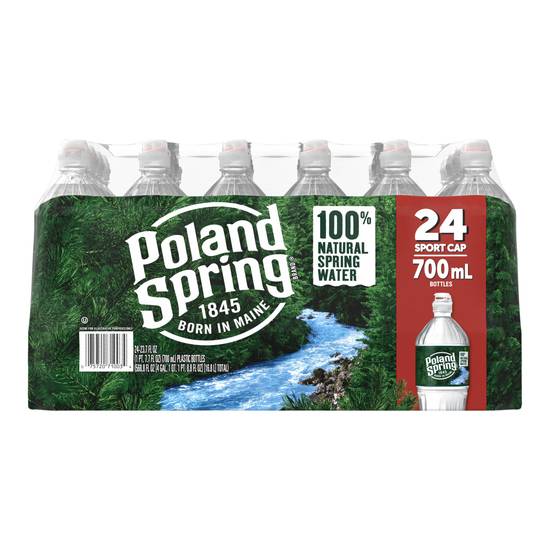 Poland Spring Sport With Flip Cap Natural Spring Water (24x 700ml plastic bottles)