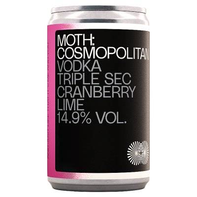 Moth Cosmopolitan Vodka Triple Sec Cranberry Lime Cocktail (125 ml)