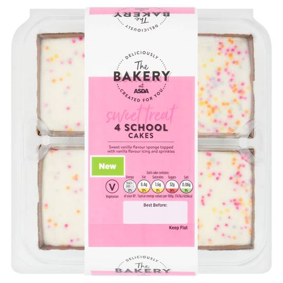 Asda The Bakery 4 Sweet Treat School Cakes