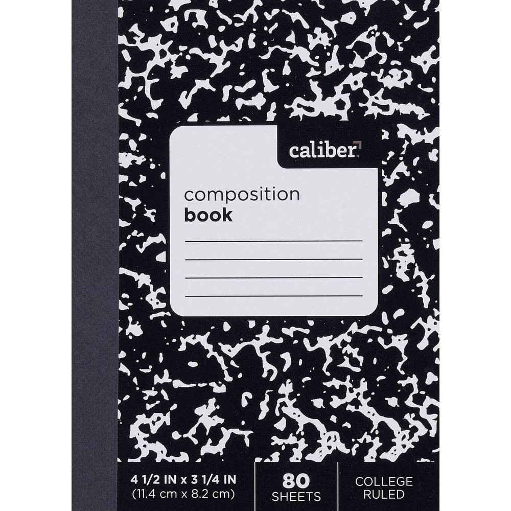 Caliber Composition Book, Assorted Colors, 80 Sheets