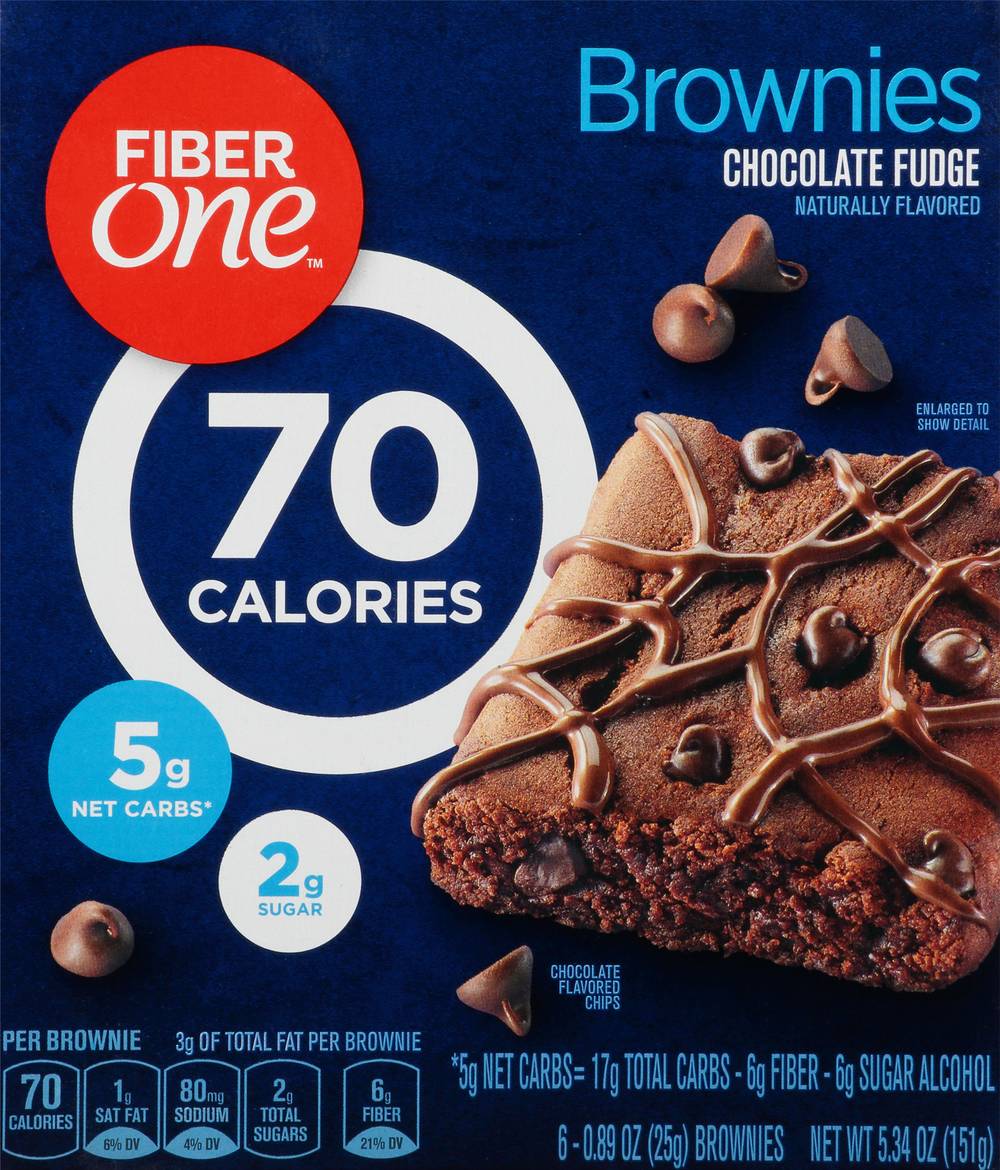 Fiber One Chocolate Fudge Brownies (0.89 oz, 6 ct)