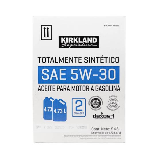 Kirkland Signature aceite sintético para motor a gasolina SAE 5W-30 (2 un)