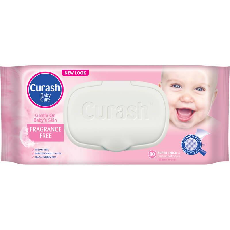 CURASH Frag. Free Baby Wipes 80pk