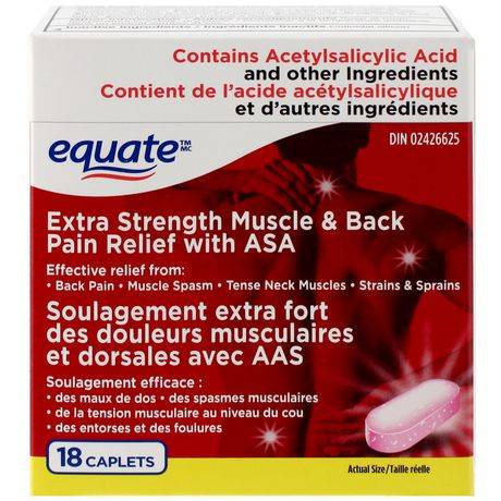 Equate Extra Strength Muscle & Back Pain Relief With Asa