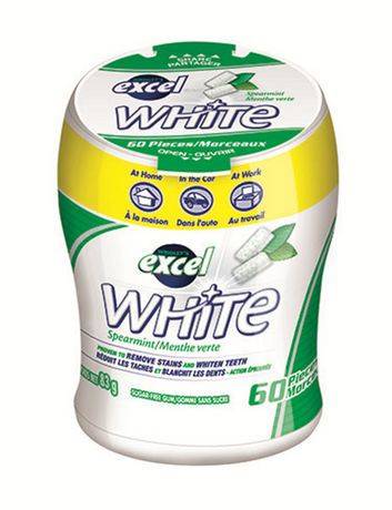 Excel White Spearmint Sugar Free Chewing Gum (60 units)