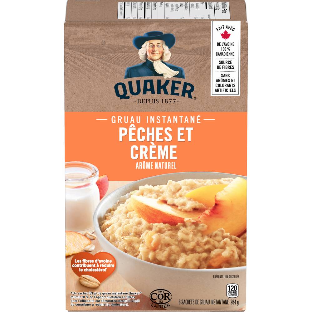 Quaker Peaches & Cream Instant Oatmeal (264 g)