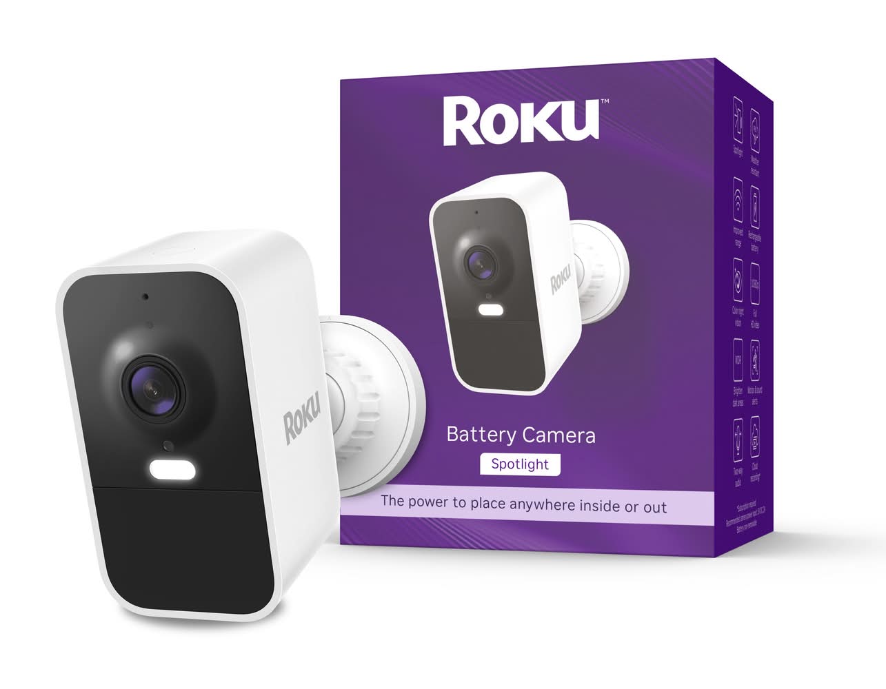 Roku Smart Home Indoor/Outdoor 1 -Channel 1 -Camera 1080p Battery-operated Spotlight No internal memory Security Camera System