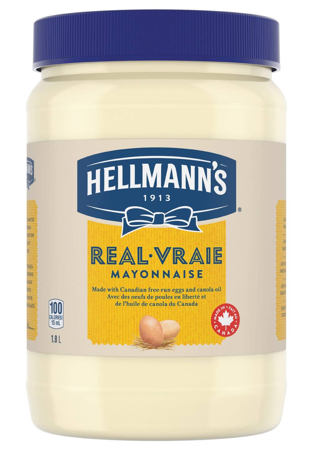 Hellmann’S® Vraie Mayonnaise, 1,8 L / Hellmann's Real Mayonnaise (1.8 L)