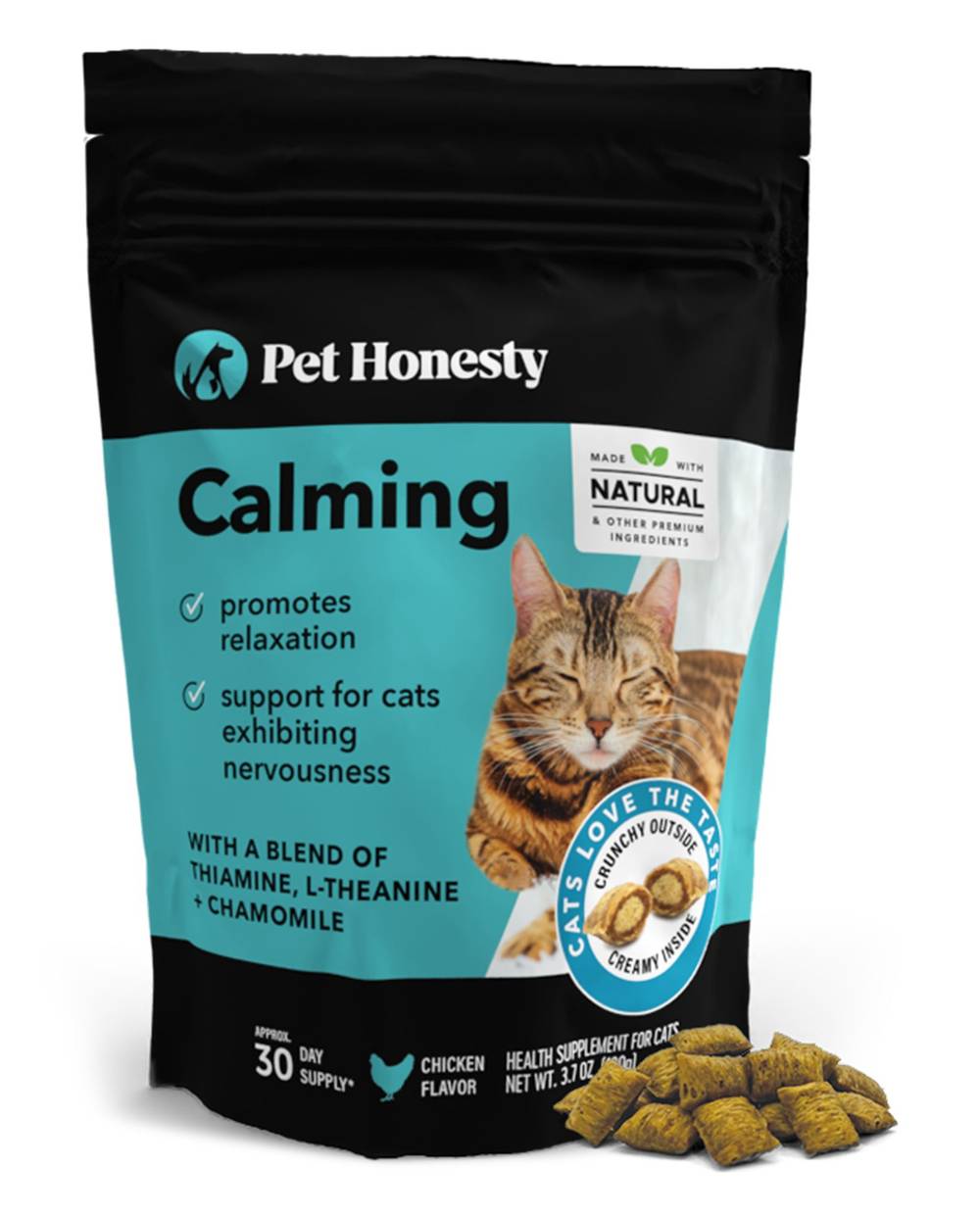 Pet Honesty Calming Chews For Cats, Chicken (3.7 oz)