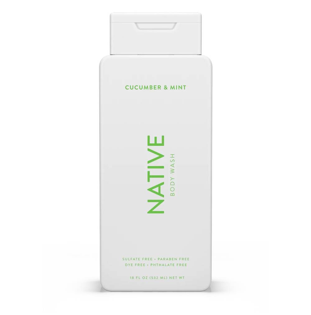 Native Body Wash Cucumber & Mint - 18 oz