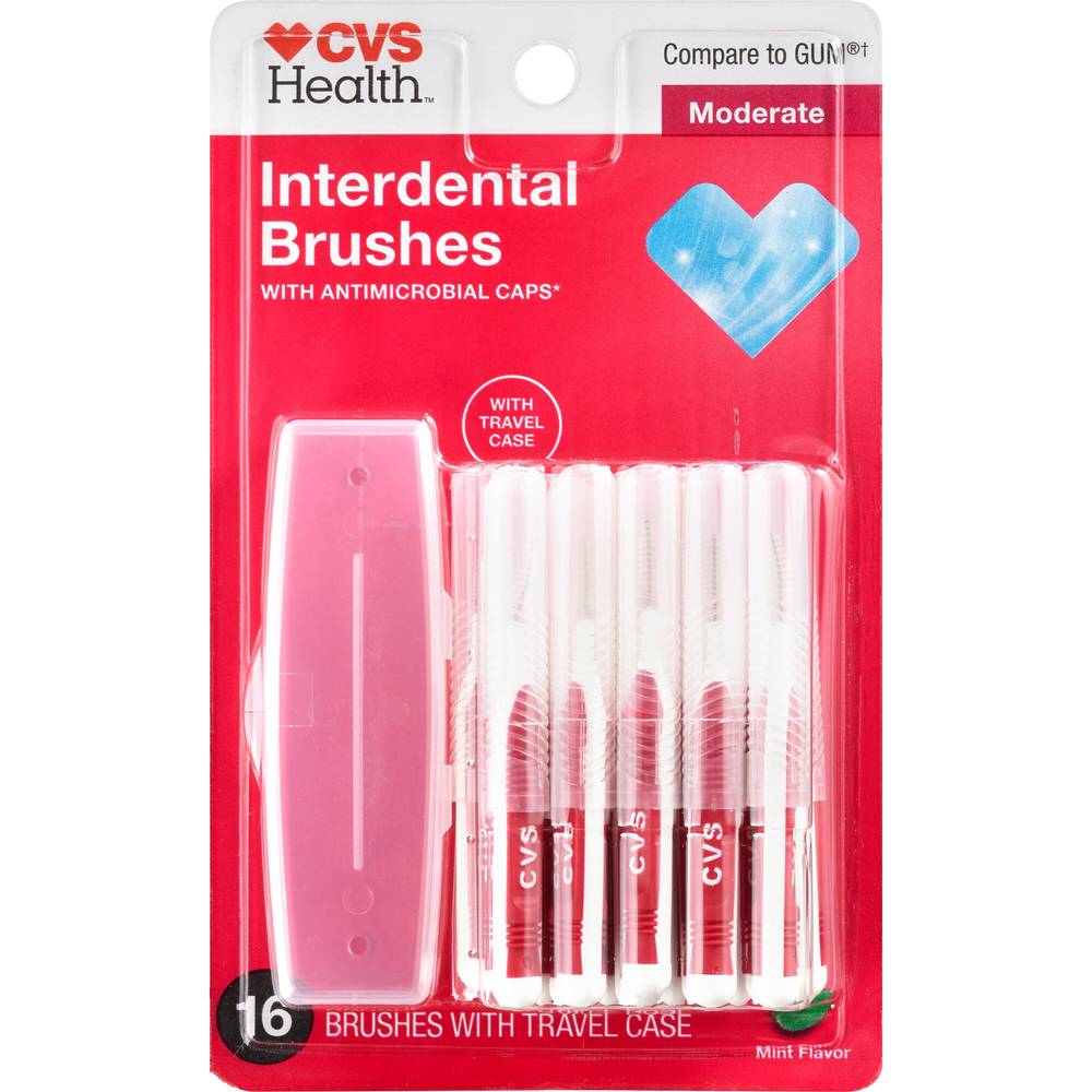 Cvs Health Moderate Interdental Brushes, 16 Ct