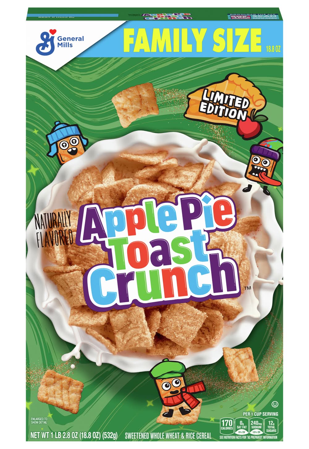 Cinnamon Toast Crunch Toast Crunch Breakfast Cereal With Whole Grain, Apple Pie (18.8 oz)