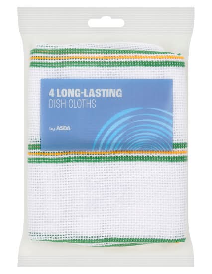 ASDA Soft & Long Lasting Dish Cloths (4 pack)