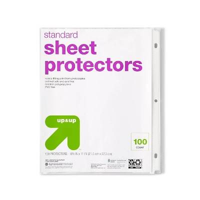 100ct Letter Sheet Protectors Clear - up&up™