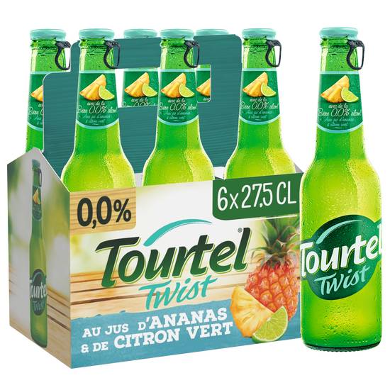Tourtel Twist - Bière sans alcool (6 pièces, 275 ml) (citron vert - ananas)