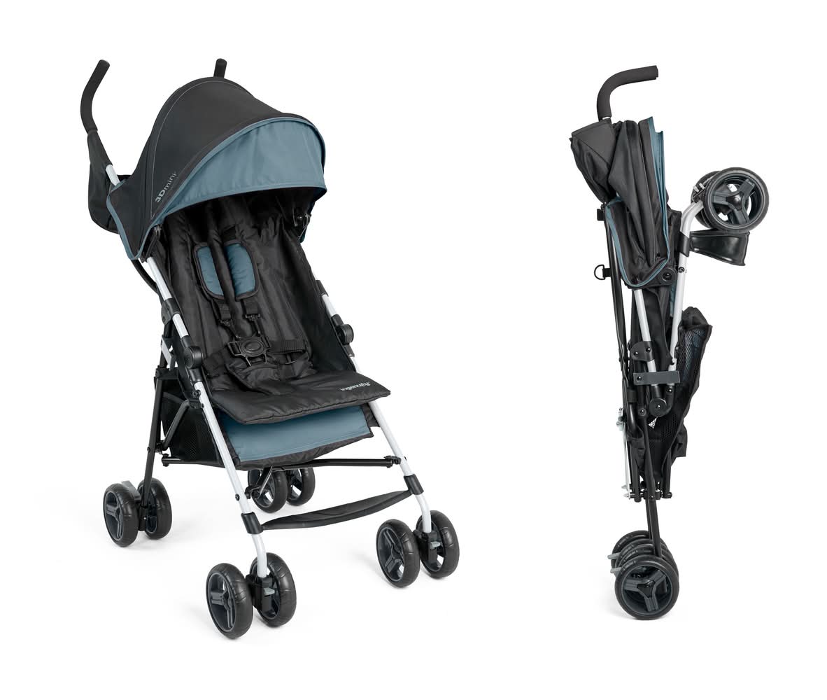 Ingenuity 3D Mini Convenience Stroller: Lightweight Metal Frame, Single Configuration, Rubber Tires