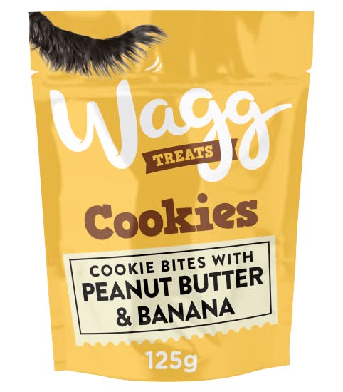 Wagg Peanut Butter-Banana, Cookie Dog Treats (125g)