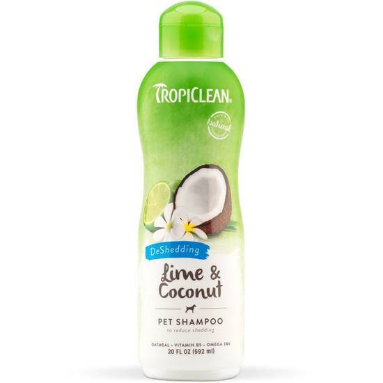 Tropiclean Lime & Coconut. Shed Control Pet Shampoo