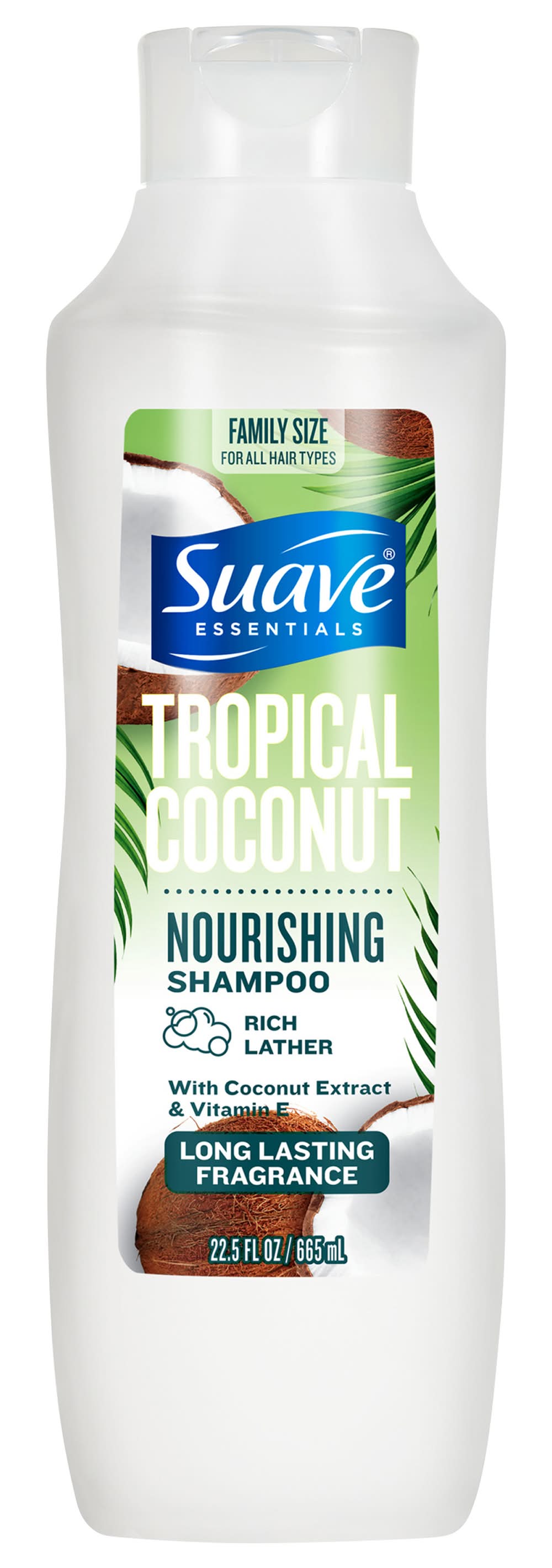 Suave Tropical Coconut Nourishing Shampoo With Coconut Extract & Vitamin E, Unisex, (22.5 fl oz)