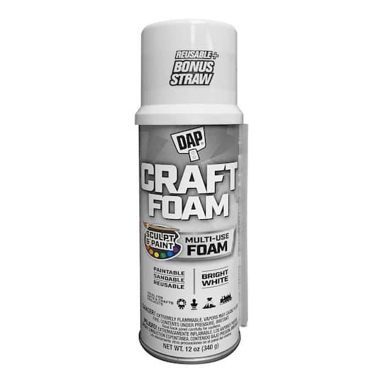 DAP Bright Craft Foam Spray, White (12 oz)