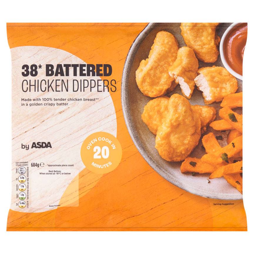 Asda Battered Chicken Dippers (38 ct)