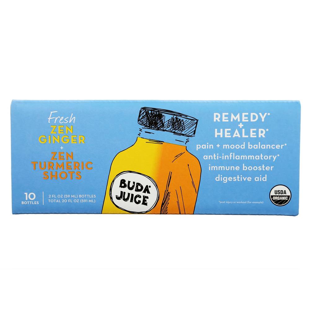 Buda Juice Organic Zen Variety Shots, 2 fl oz, 10 count