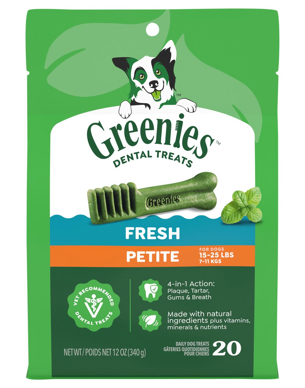 Greenies Fresh Petite Dental Dog Treats (12 oz, 20 ct)