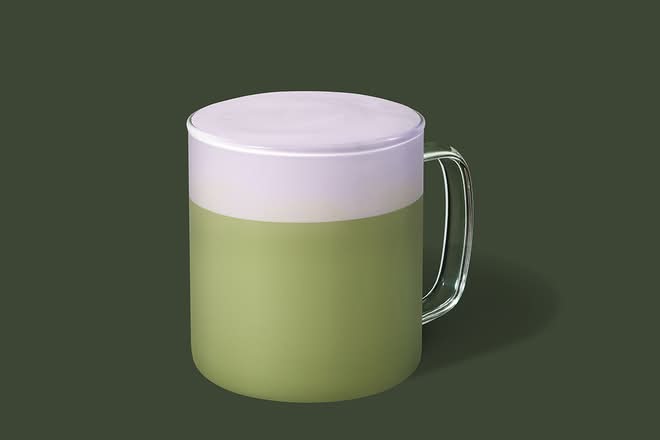 Ube Vanilla Matcha Latte