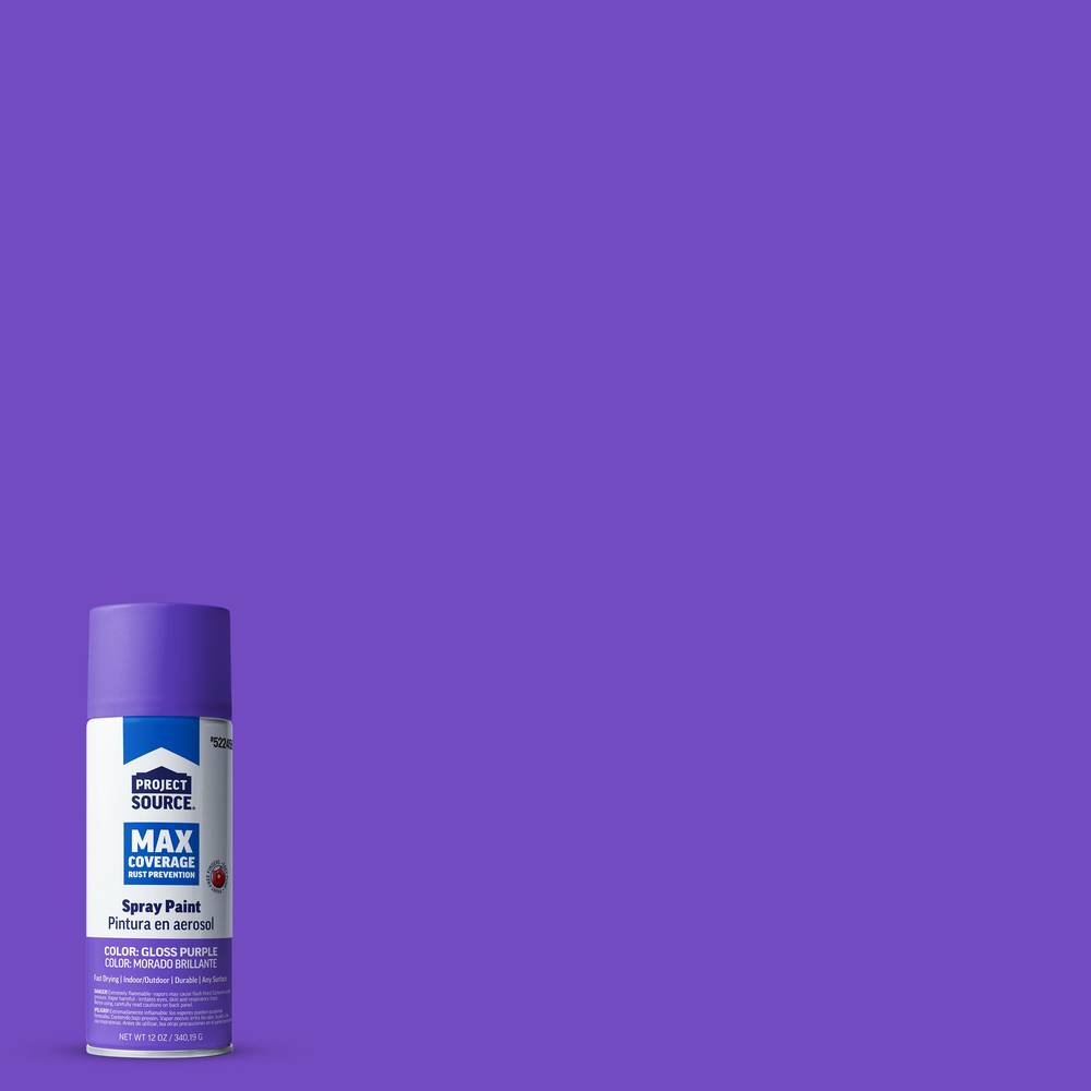 Project Source Gloss Purple/Gloss Spray Paint (NET WT. 12-oz | AL75205