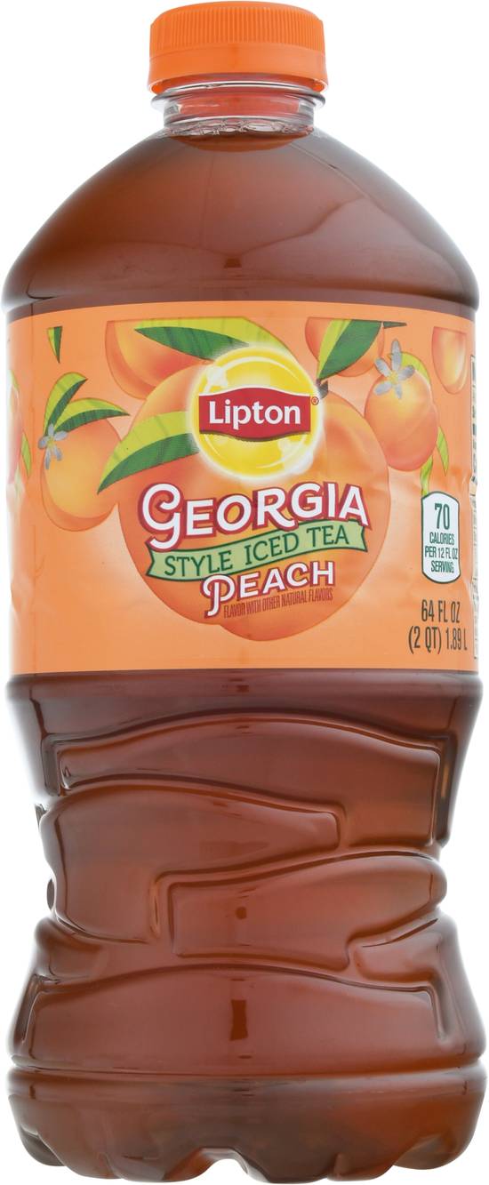  Lipton Georgia Style Iced Tea, Peach, 64 fl oz