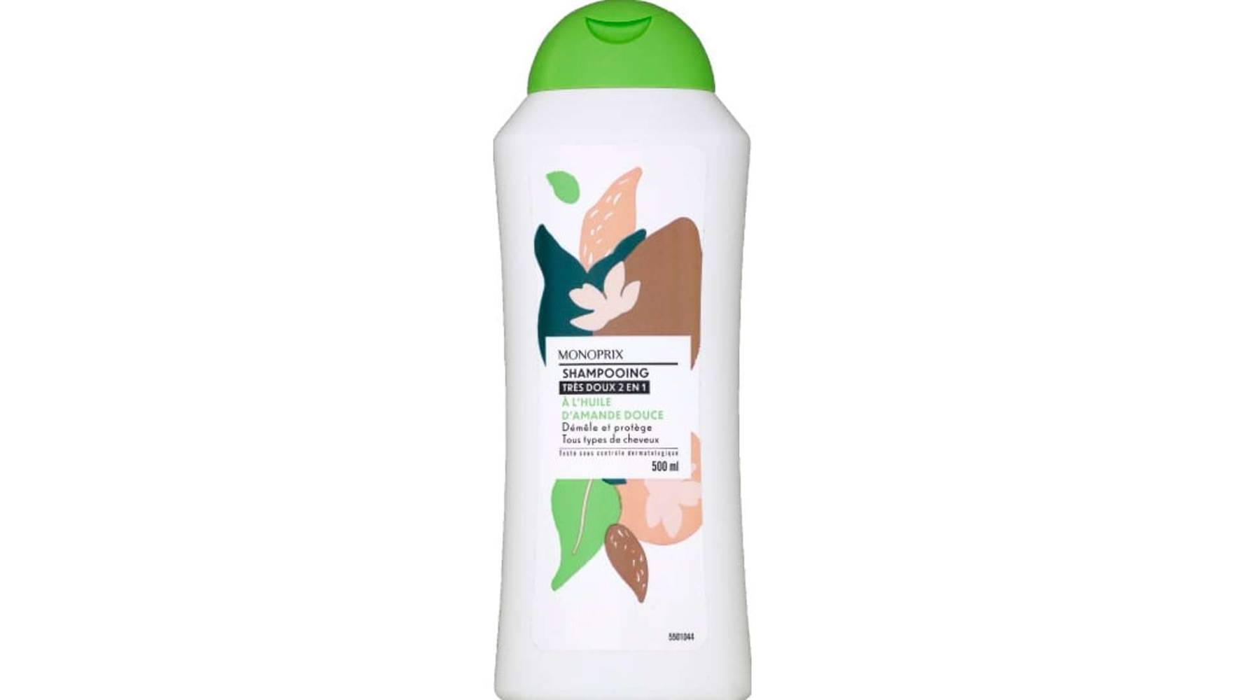 Monoprix - Shampooing doux 2 en 1 à l'amande douce (500ml)