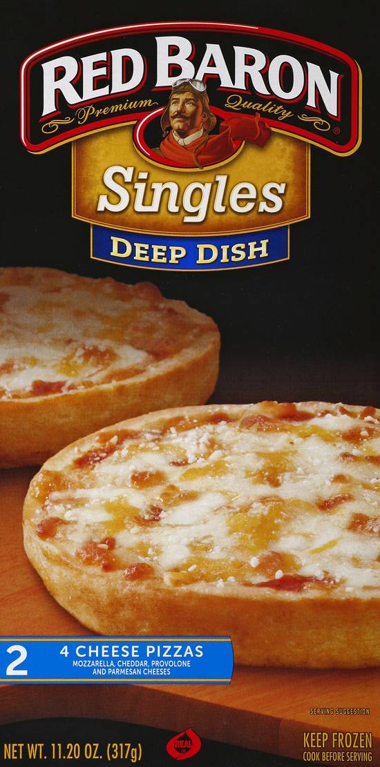 Red Baron Singles Deep Dish Cheese Pizza (2 ct)