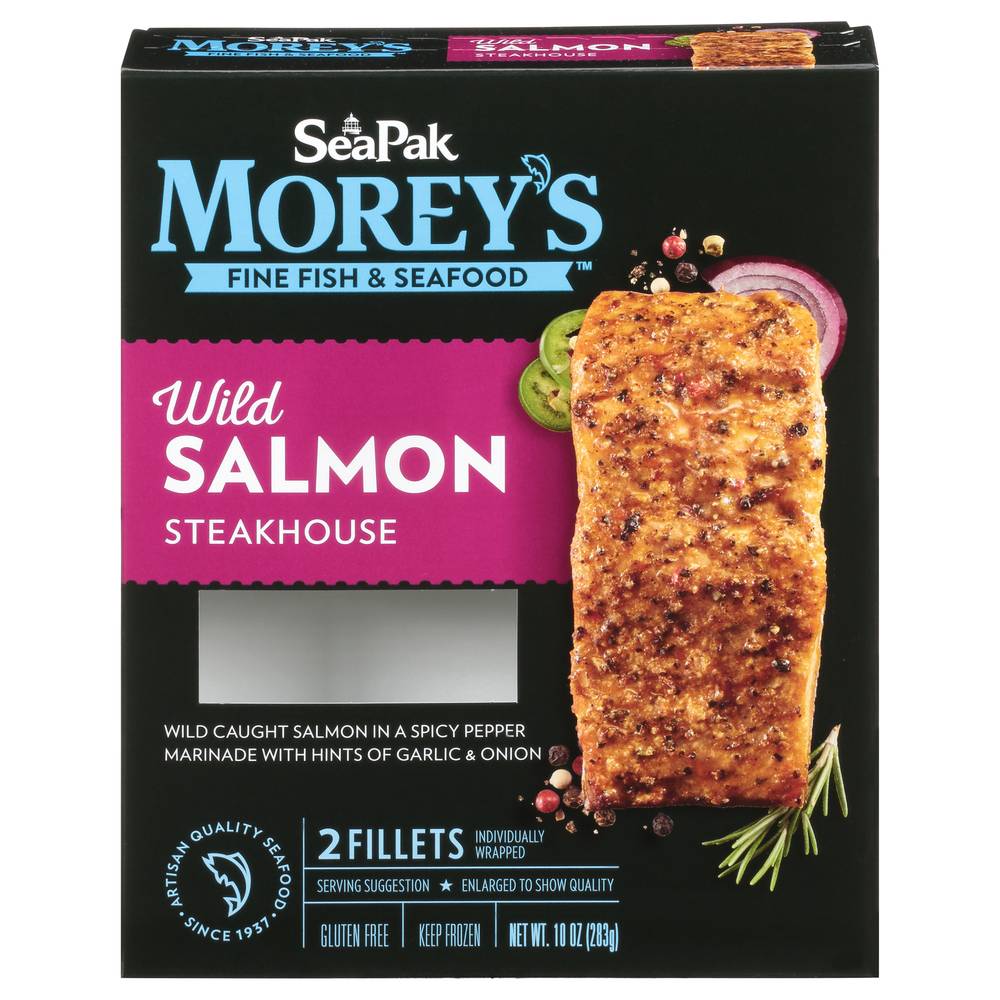 Seapak Morey's Steakhouse Wild Salmon Fillets (10 oz)