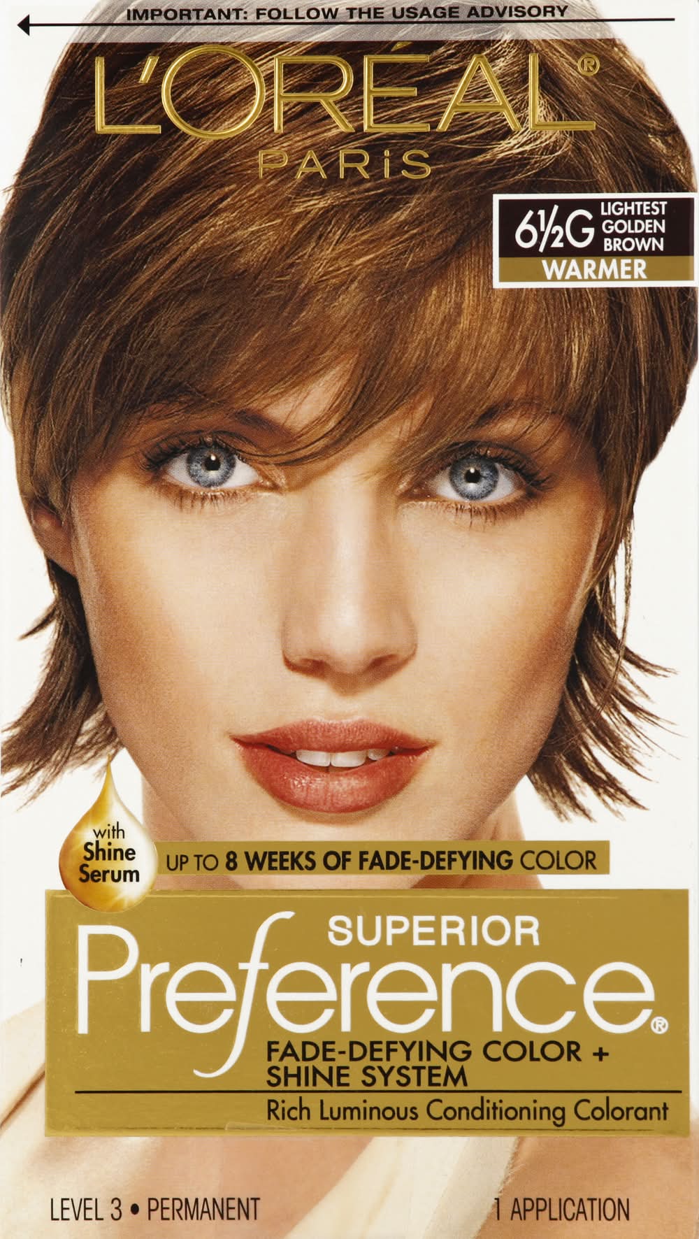 L'Oréal Superior Preference Hair Color, 6-1/2G Lightest Golden Brown (9.6 oz)
