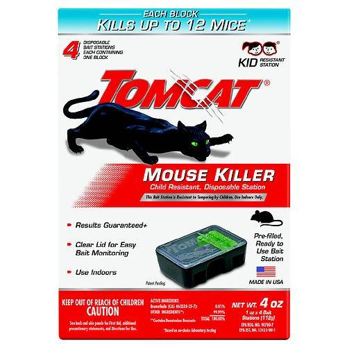 Tomcat Mouse Killer Child Resistant, Disposable Station - 1.0 ea