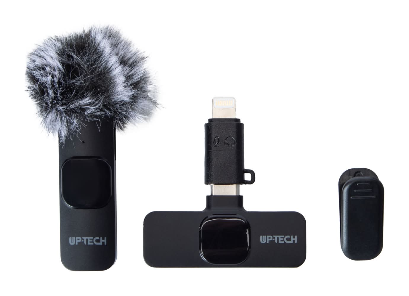 Up-Tech Free Voice Clip on Microphone, Black
