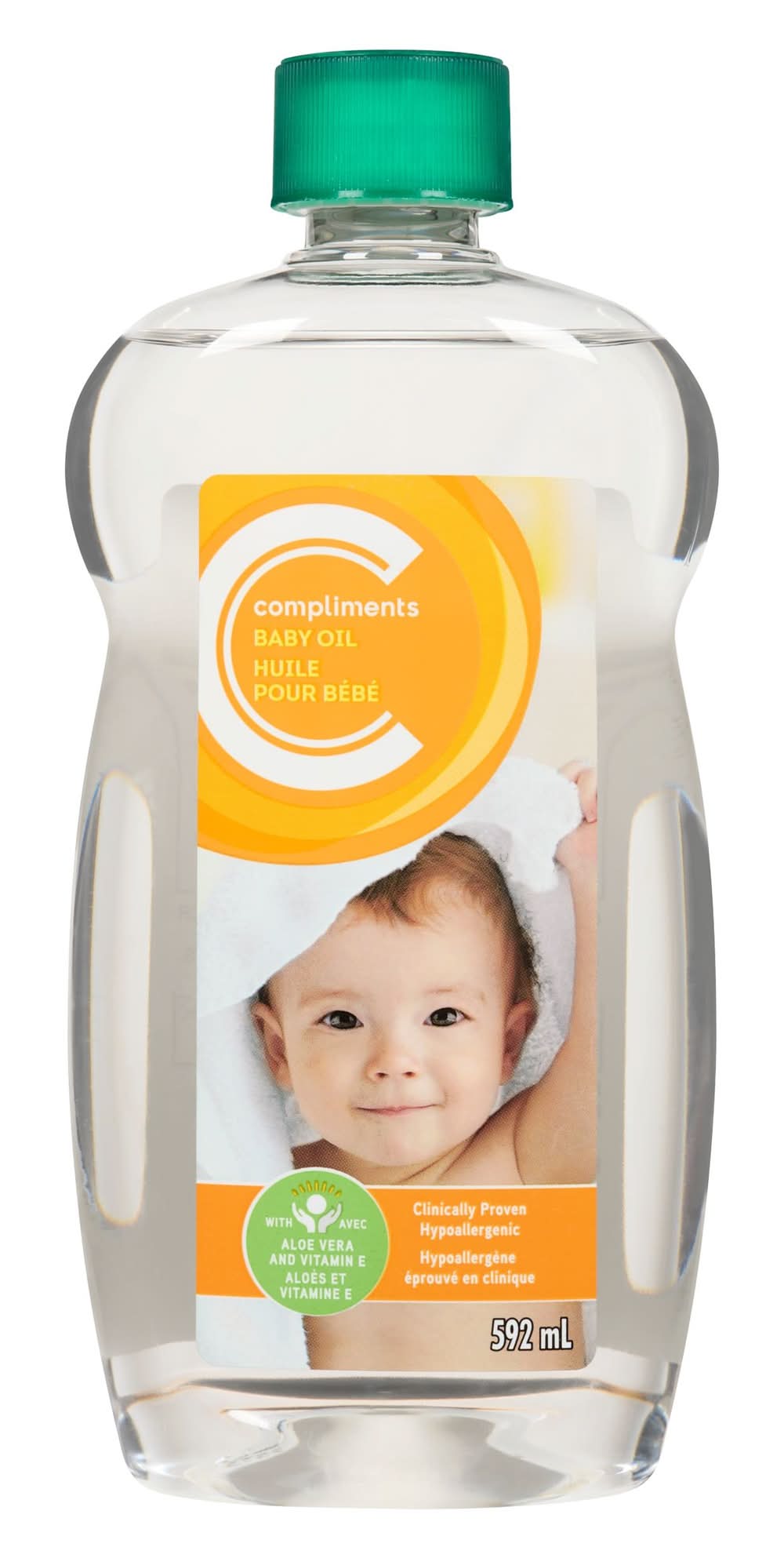 Compliments Baby Oil Aloe & Vitamin E (592 ml)