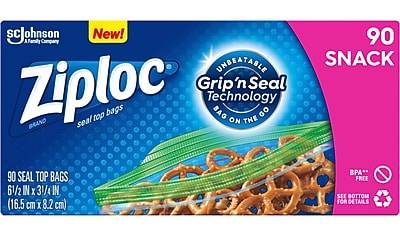 Ziploc Grip 'n Seal Snack Bags, 90/Pack (664434)