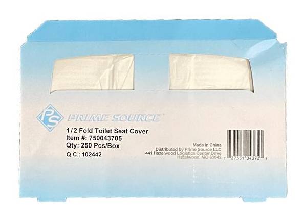 Prime Source Half Fold Toilet Seat Cover (250 ct)