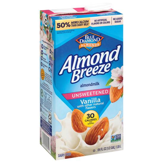 Almond Breeze Unsweetened Vanilla Almondmilk (64 fl oz)